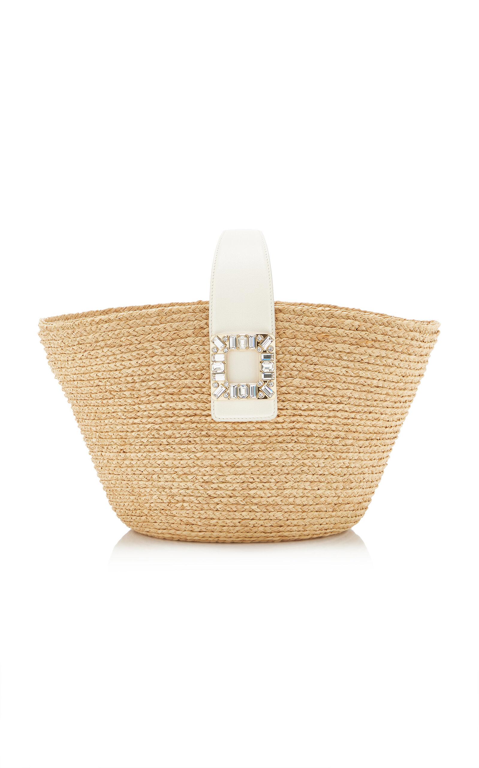 Roger Vivier Viv Skate Raffia Top Handle Bag - Moda Operandi by ROGER VIVIER