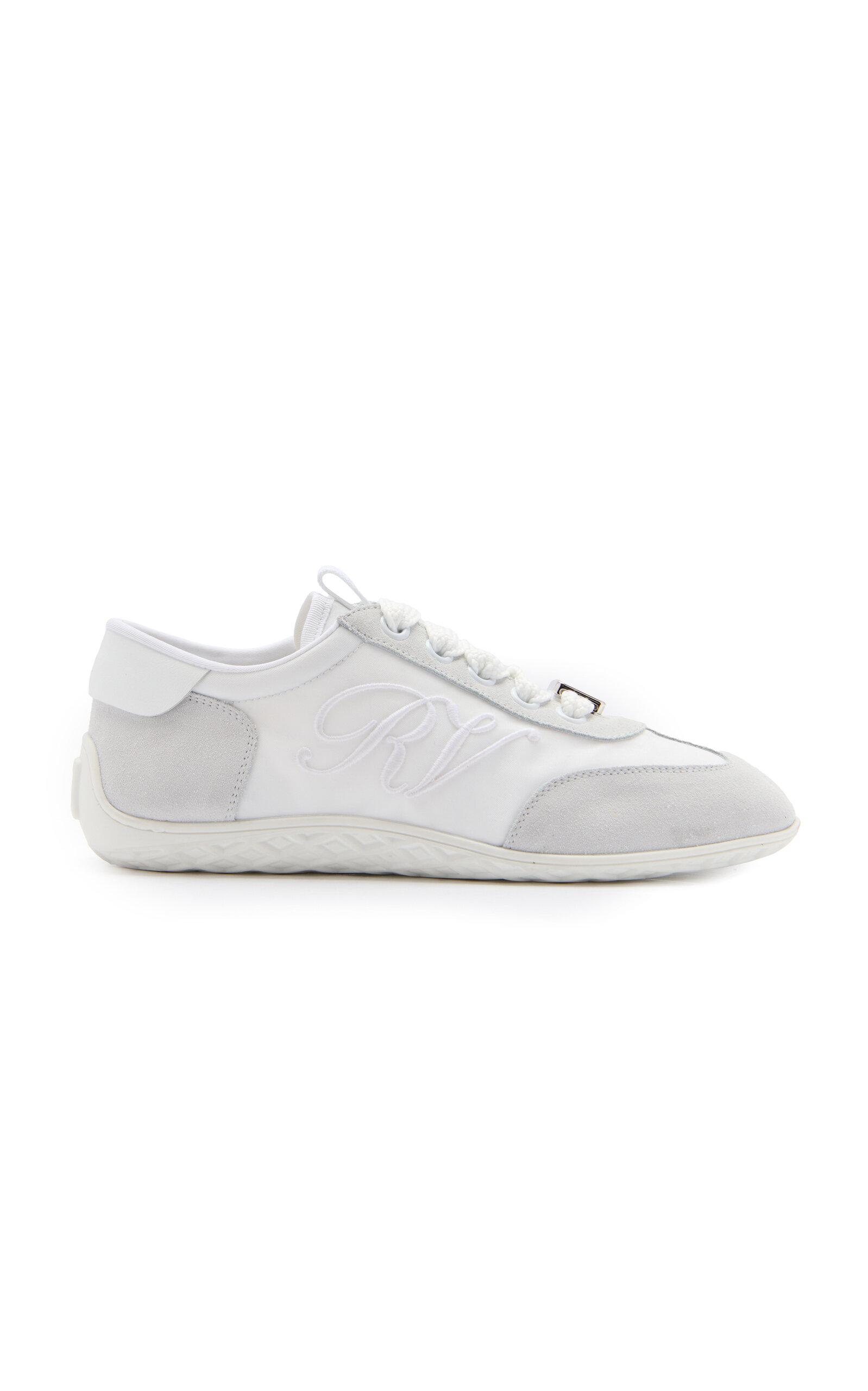 Roger Vivier Viv Suede-Trimmed Canvas Sneakers - Moda Operandi by ROGER VIVIER