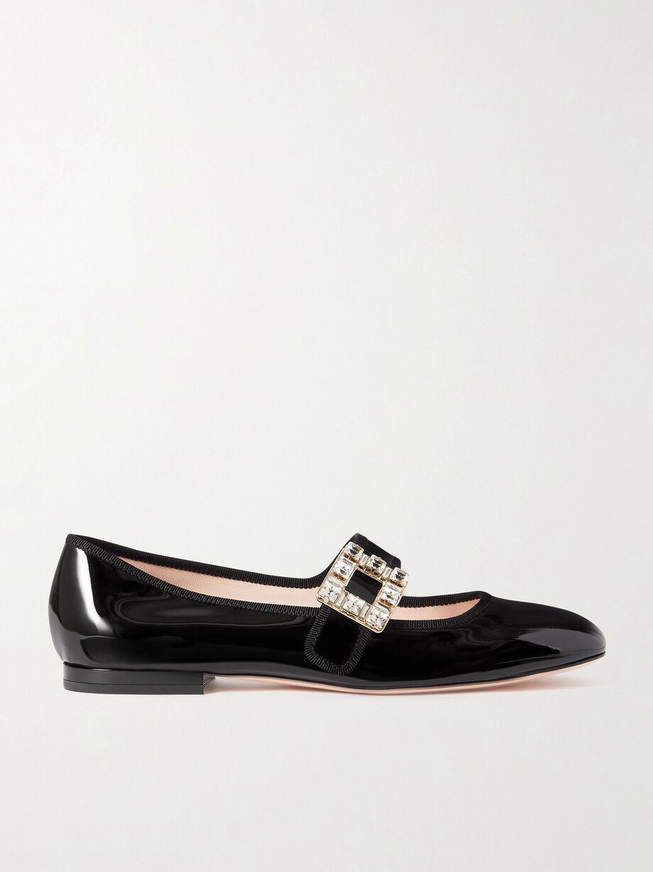 Très Vivier Strass Babies crystal-embellished patent-leather ballet flats by ROGER VIVIER