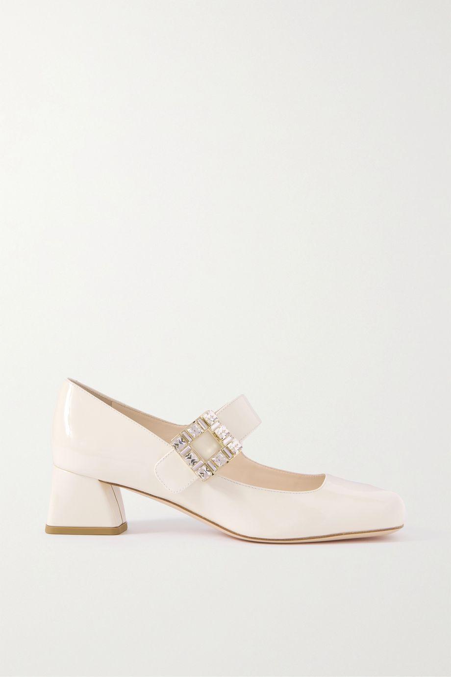 Très Vivier crystal-embellished patent-leather Mary Jane pumps by ROGER VIVIER