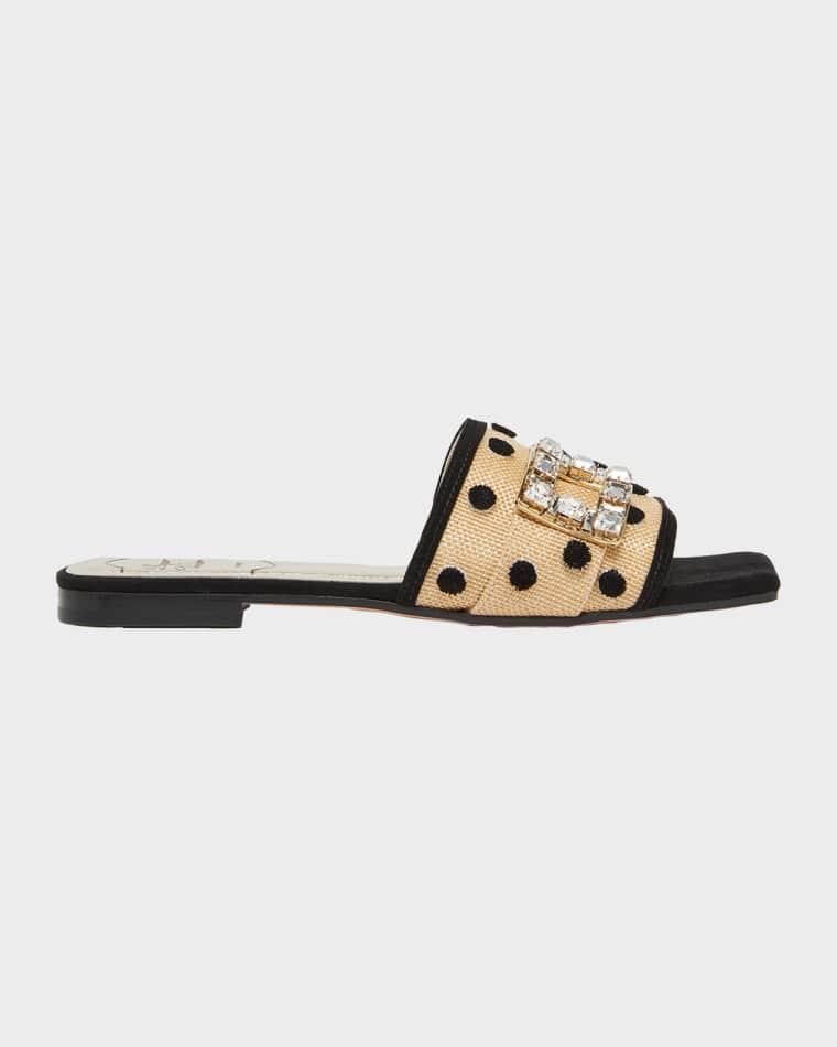 Tres Vivier Dots Flat Slide Sandals by ROGER VIVIER