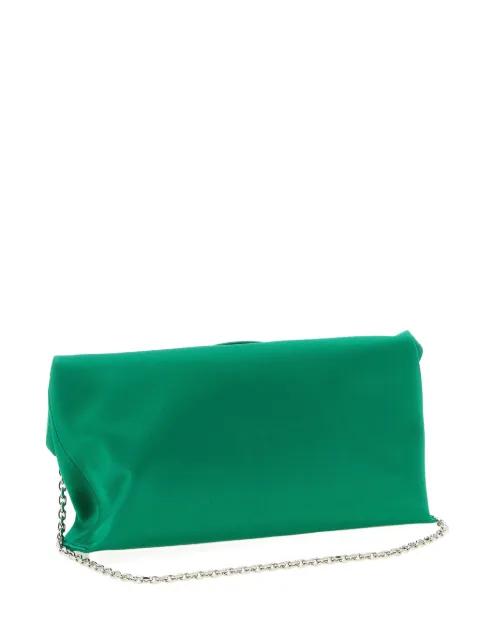 Trompette embedded crystals chain clutch by ROGER VIVIER