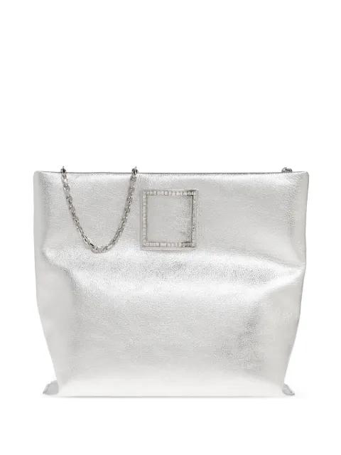 Trompette embellished leather clutch bag by ROGER VIVIER
