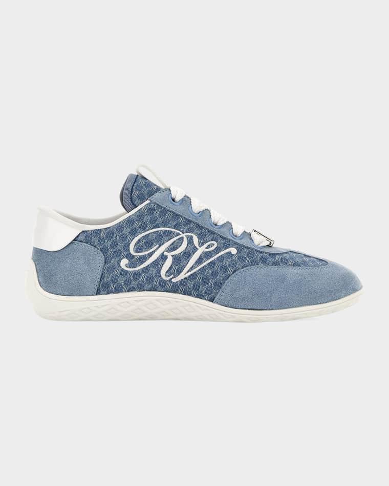 Viv Canvas and Suede Low-Top Sneakers by ROGER VIVIER