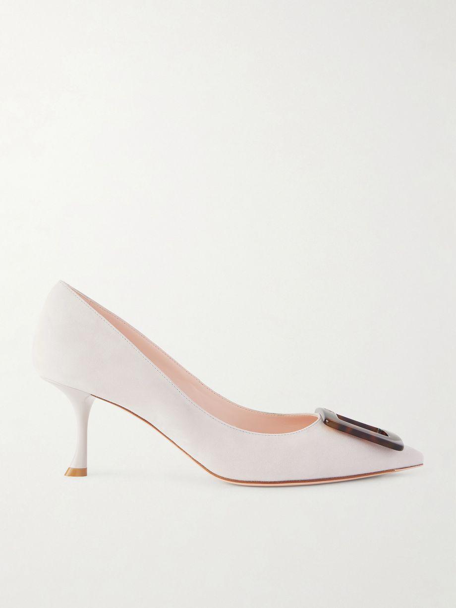 Viv In The City 65 buckled suede pumps by ROGER VIVIER
