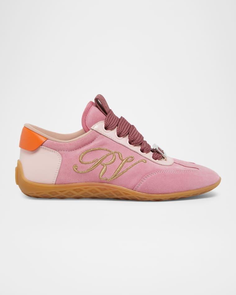 Viv Mixed Leather Low-Top Sneakers by ROGER VIVIER