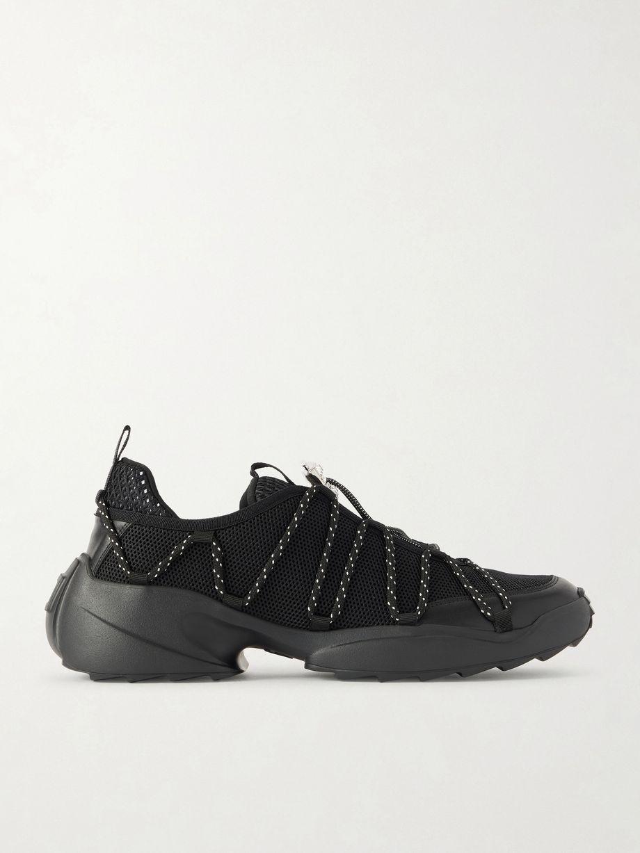 Viv On The Run embellished leather-trimmed mesh sneakers by ROGER VIVIER