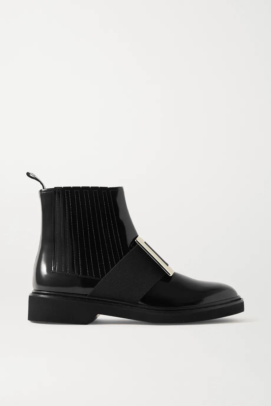 Viv Ranger embellished patent-leather Chelsea boots by ROGER VIVIER