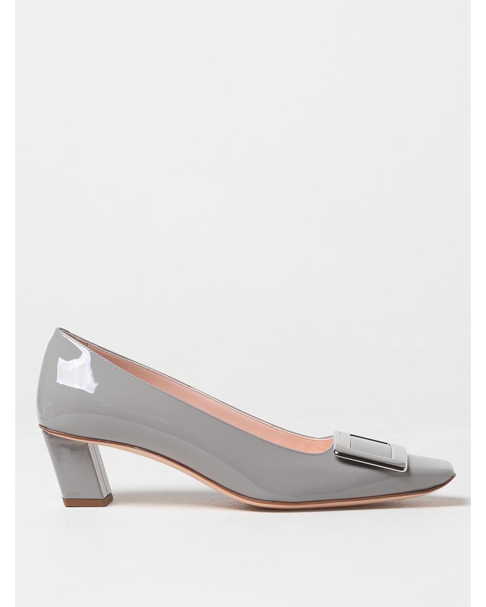 Viv Run Patent Leather Pumps Wo - Grey Pumps by ROGER VIVIER