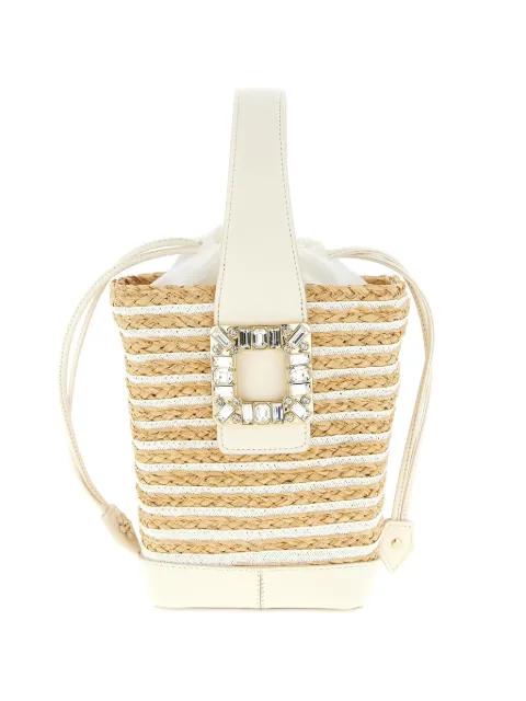 Viv' Skate crystal-buckle bucket bag by ROGER VIVIER