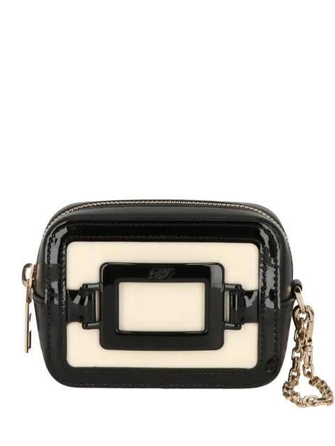 buckle-detail patent-trim wallet by ROGER VIVIER