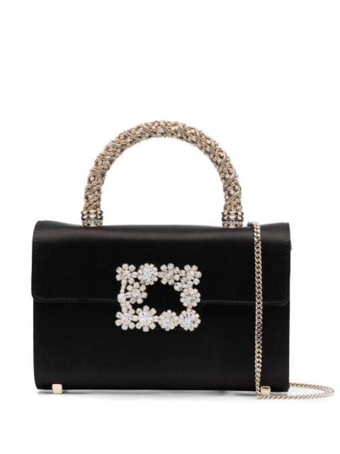 crystal flower crossbody bag by ROGER VIVIER