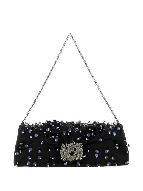 embroidered-detail clutch bag by ROGER VIVIER