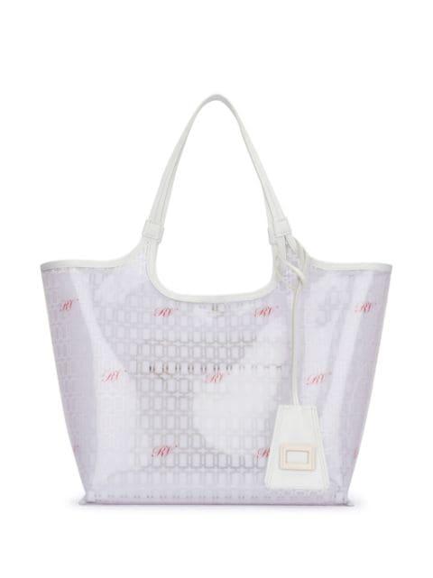 geometric-printed tote bag by ROGER VIVIER