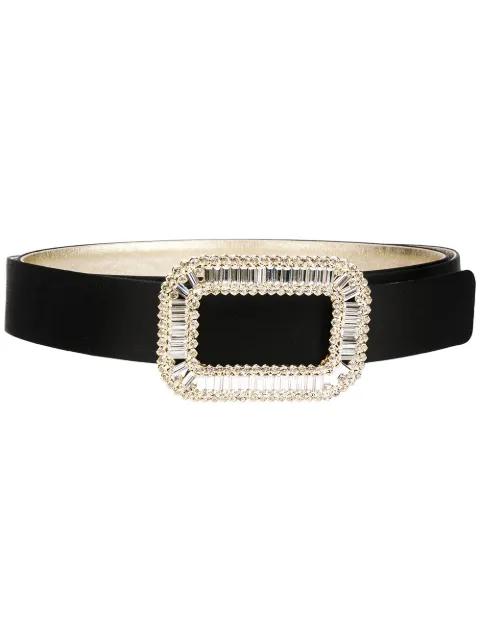 satin embellished belt by ROGER VIVIER