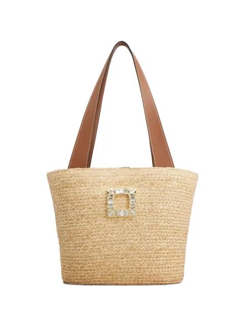 small buckle-detail tote bag by ROGER VIVIER