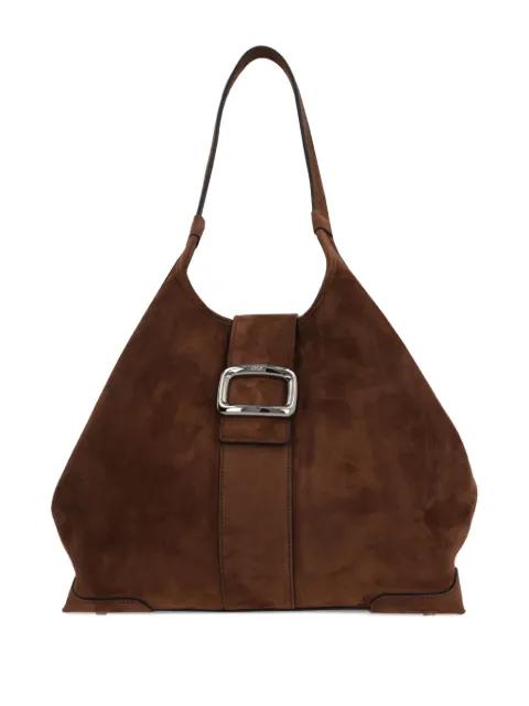 suede buckle-fastening tote bag by ROGER VIVIER