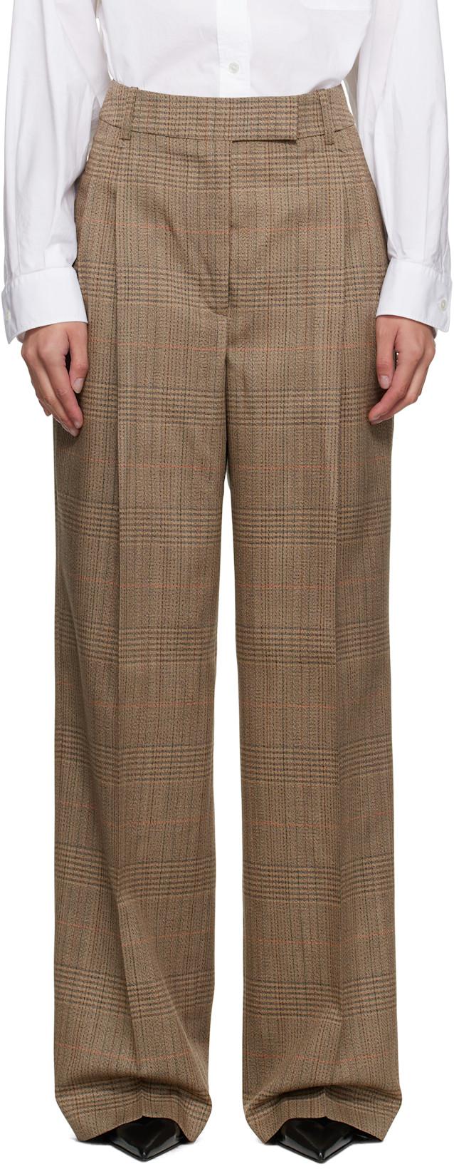 Beige Mid-Waist Tailored Trousers by ROHE