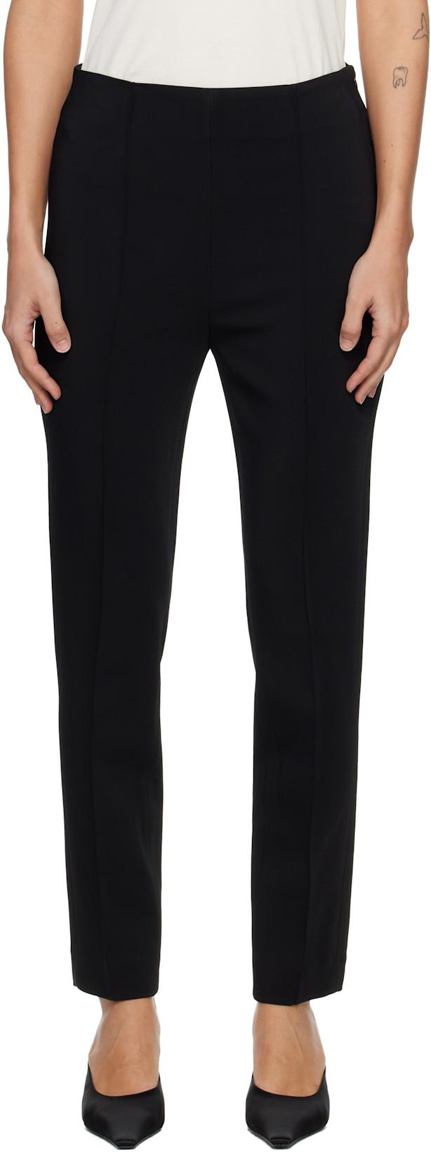 Black Cigarette Leg Trousers by ROHE