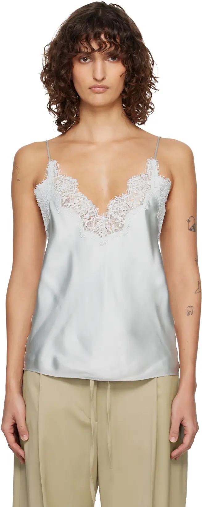 Blue Lace Silk Camisole by ROHE