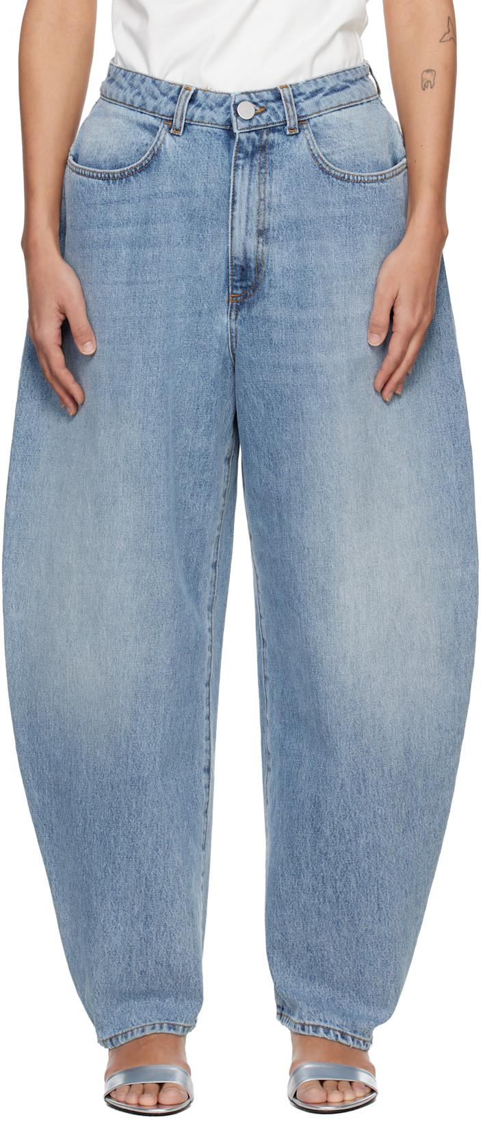 Blue Sculptural Jeans by ROHE