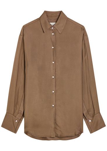 Checked satin shirt by ROHE