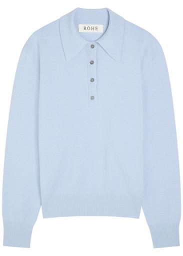 Compact wool and cashmere-blend polo top by ROHE