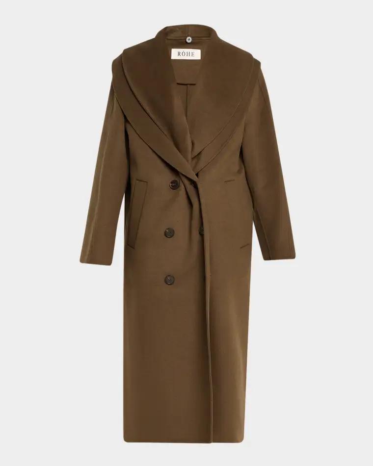 Double-Face Wool Scarf Coat by ROHE