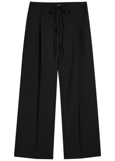 Drawstring straight-leg wool-blend trousers by ROHE