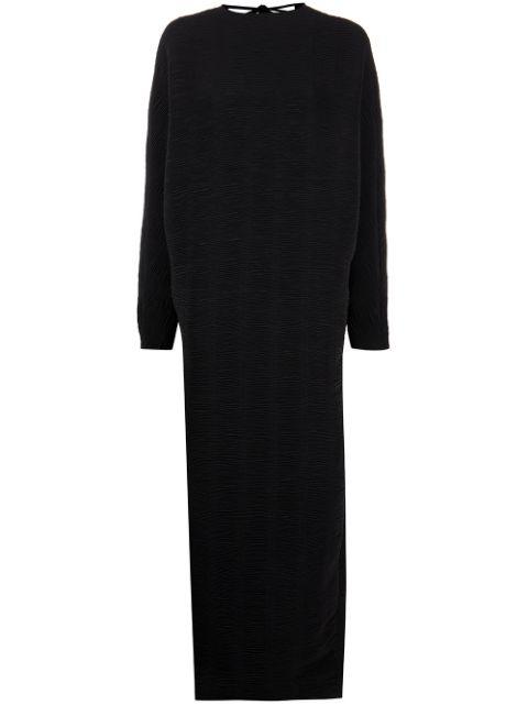Emerson V-back plissé-effect midi dress by ROHE