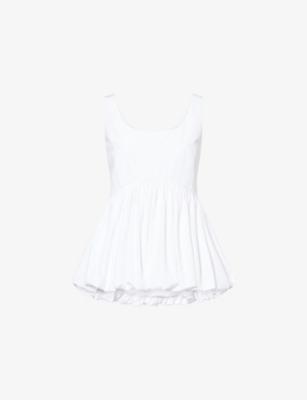 Peplum Balloon Cotton Top by ROHE FRAMES