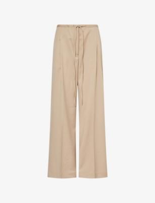 Wide-Leg Drawstring-Waistband Wool Trousers by ROHE FRAMES
