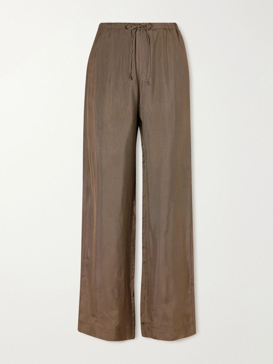 Houndstooth jersey wide-leg pants by ROHE