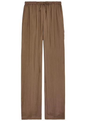 Houndstooth straight-leg trousers by ROHE