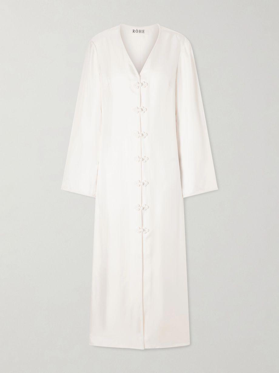 Mandarin silk-satin maxi dress by ROHE