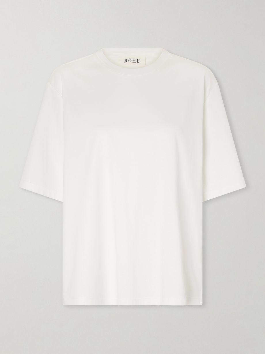 Oversized cotton, modal and silk-blend t-shirt by ROHE