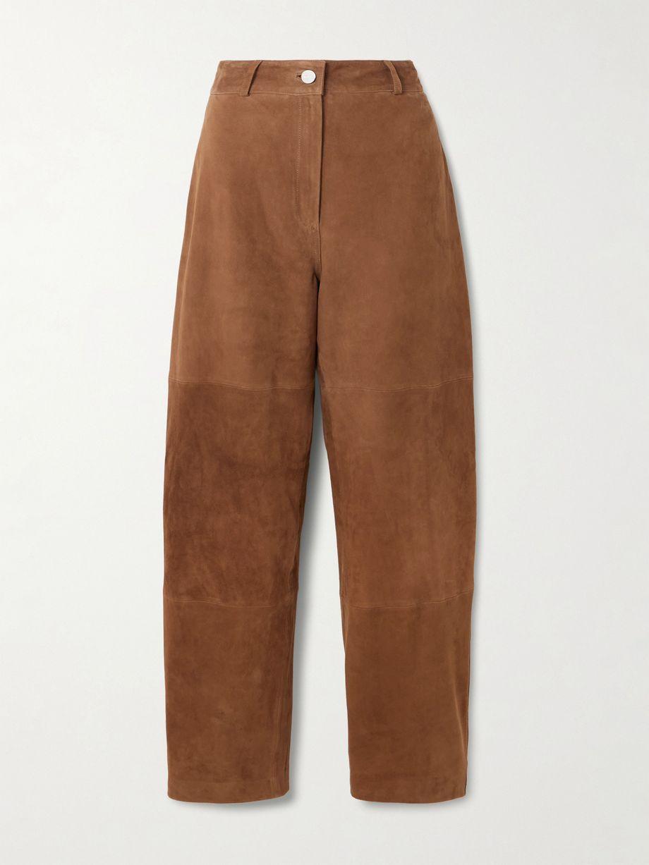 Paneled suede wide-leg pants by ROHE