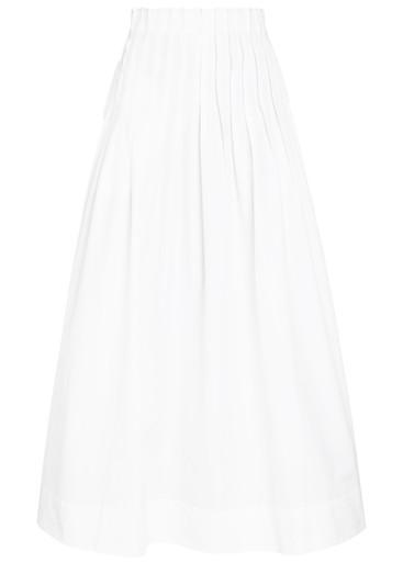 Pleated cotton-poplin maxi skirt by ROHE