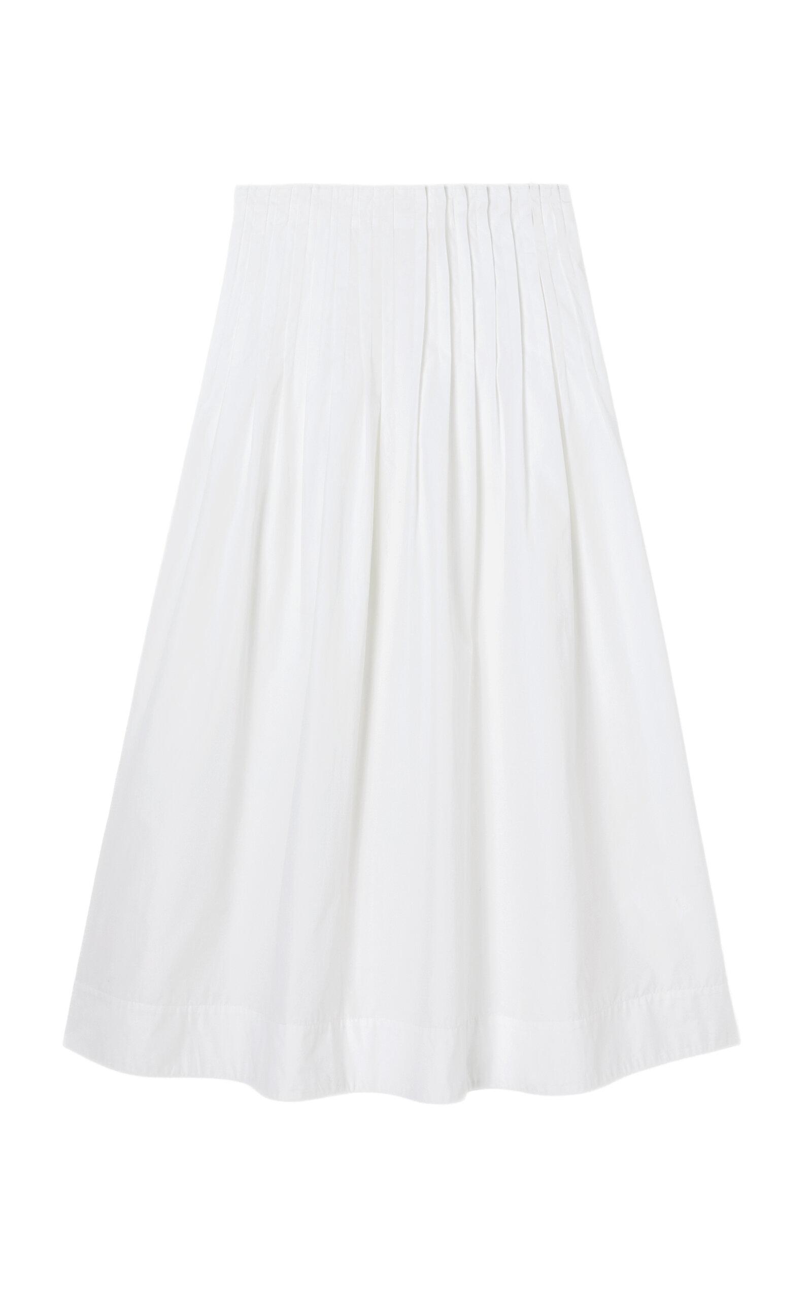 Róhe Pleated Cotton-Poplin Maxi Skirt - Moda Operandi by ROHE