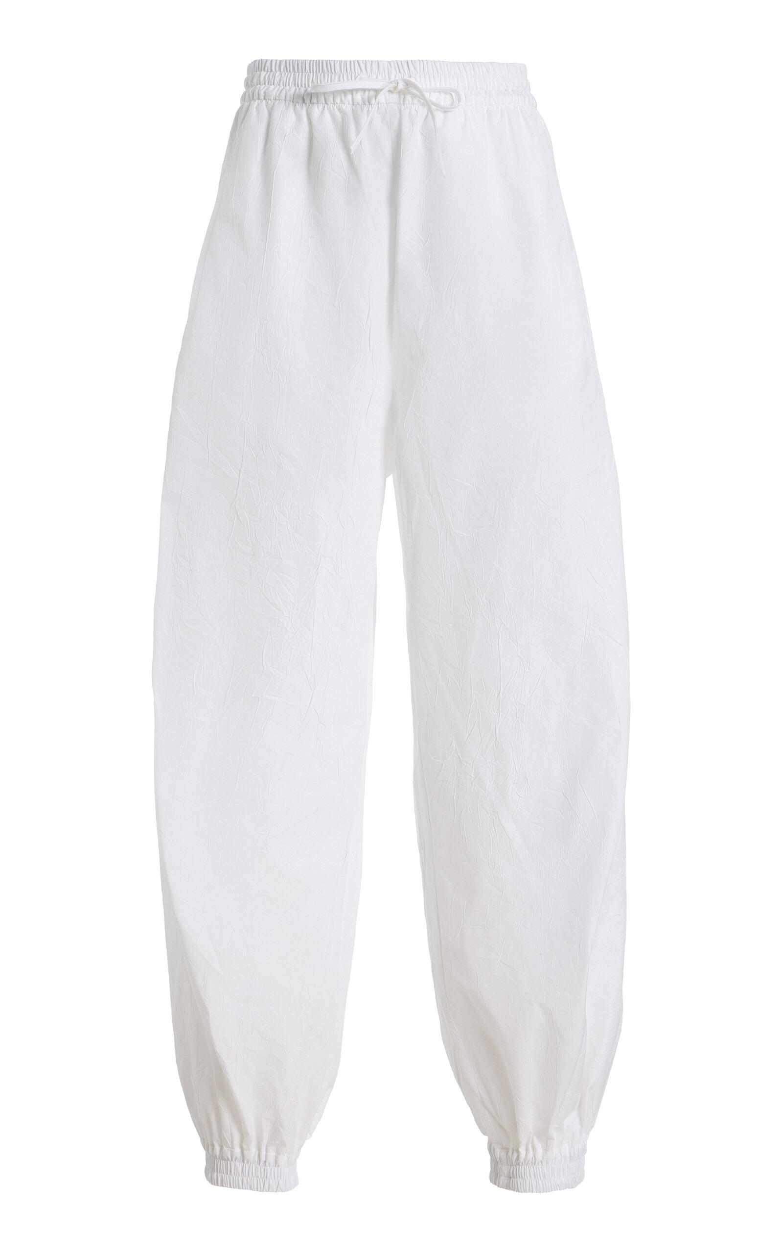 Róhe Volume Crushed Cotton-Blend Trousers - Moda Operandi by ROHE