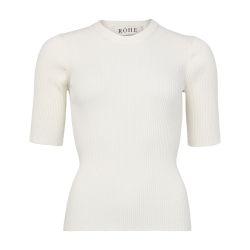 Ribbed knitted short sleeve top by ROHE