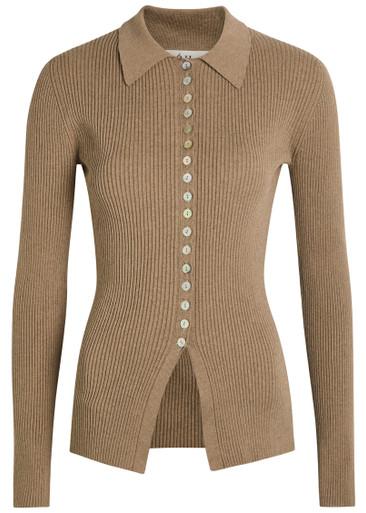 Ribbed stretch-cotton shirt by ROHE