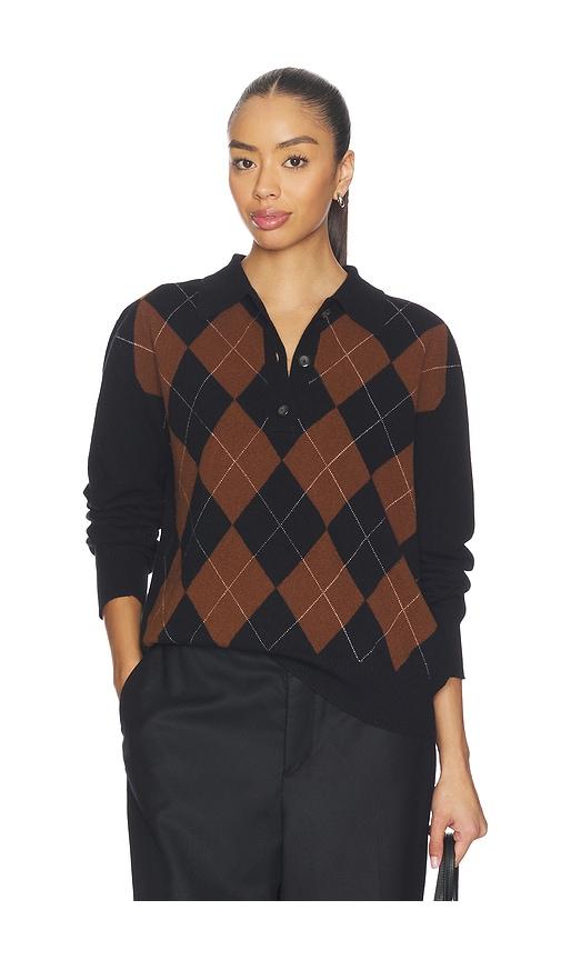 Rohe Compact Knitted Check Polo in Black by ROHE