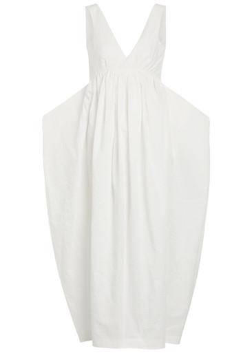Sculpted cotton-blend poplin maxi dress by ROHE