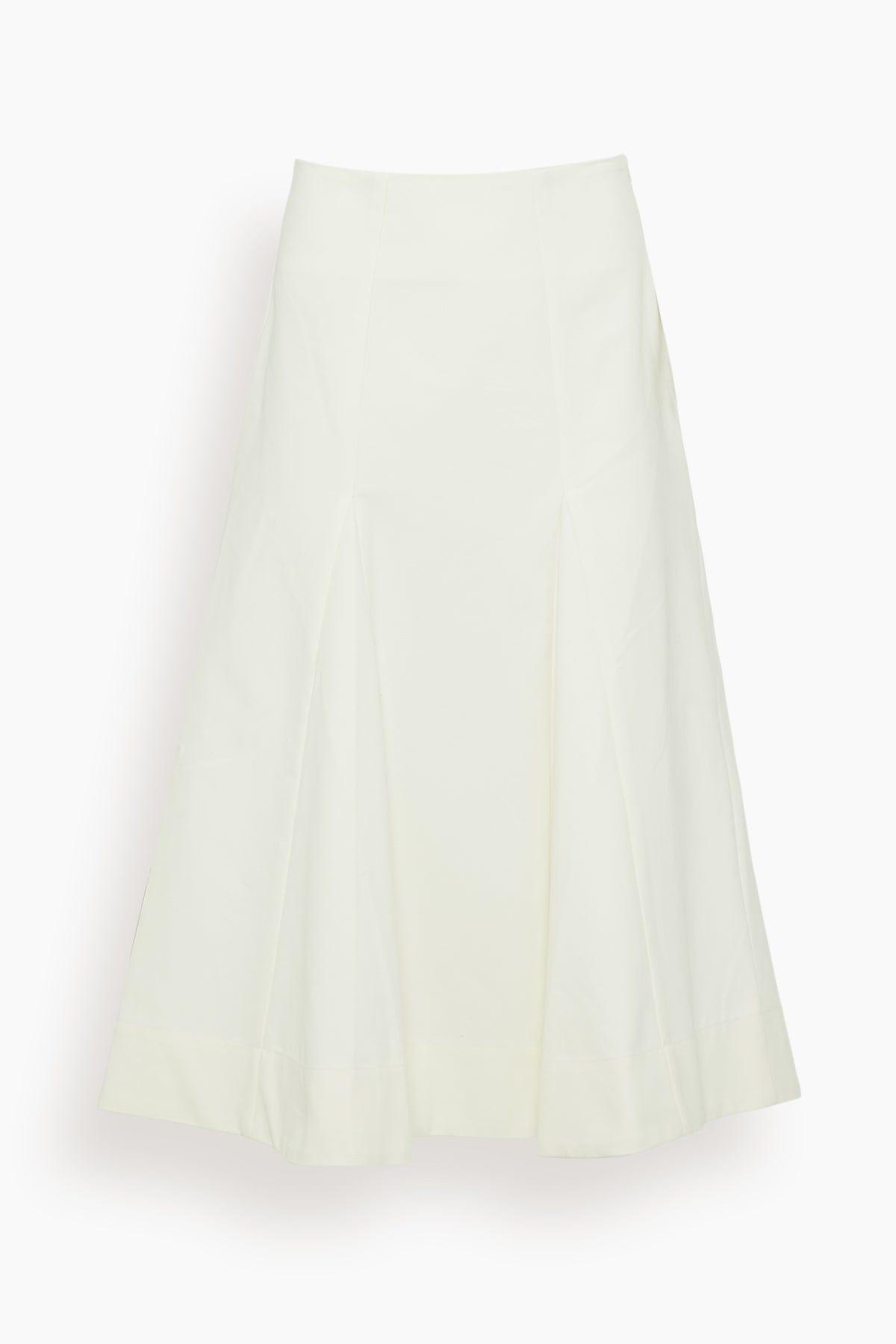 Sculptural Cotton Skirt in Paper White by ROHE