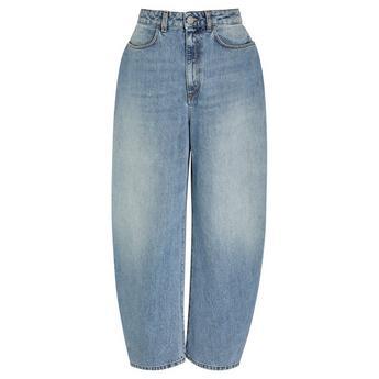 Sculptural denim trousers by ROHE