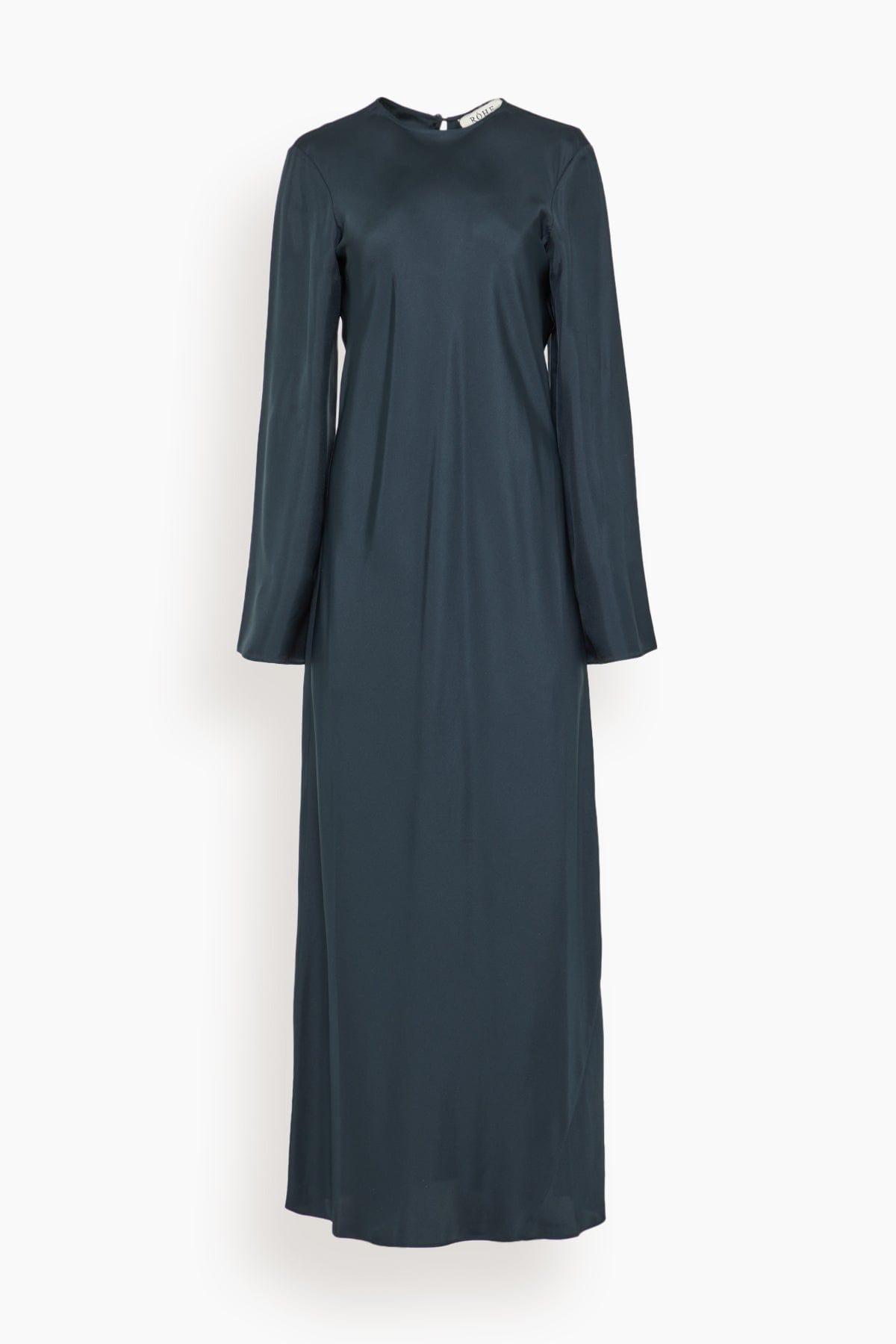 Signature Silk Dress in Storm by ROHE