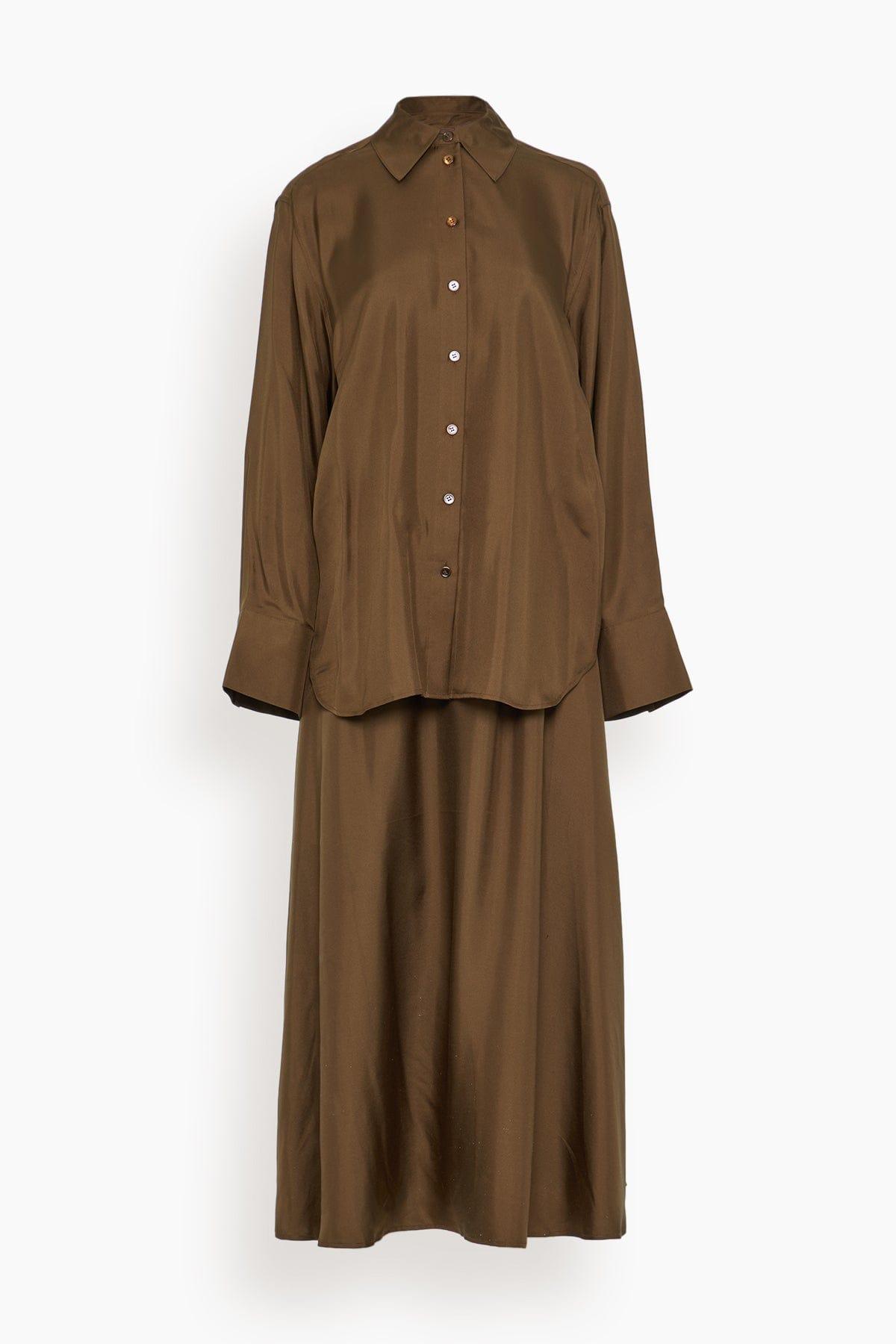 Silk Gilet-Dress in Forest by ROHE