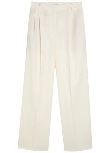 Wide-leg wool-blend trousers by ROHE