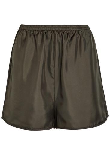 Woven-trim satin shorts by ROHE